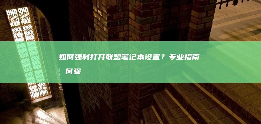 如何强制打开联想笔记本设置？专业指南 (如何强制打开任务管理器)