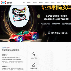 东莞市石碣志业电子有限公司:汽车线束,专车专用线束,电动车线束,家电线束,摩托车线束类别